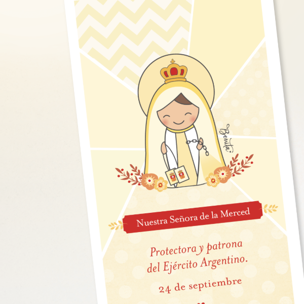 Producto - Diseño de Estampitas - Modelo Virgen de la Merced