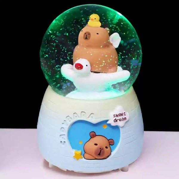 Producto - Esfera Capybara caja musical (2colores)