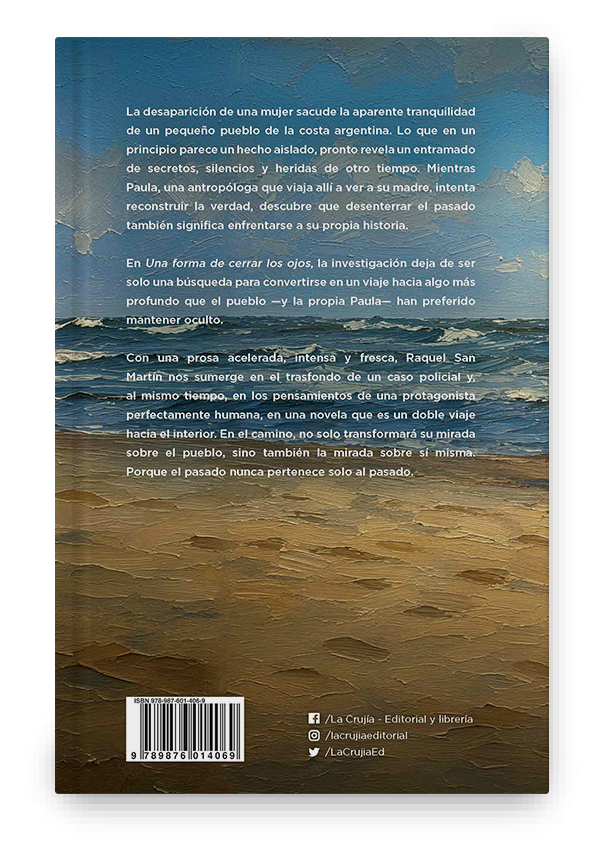 Producto - UNA FORMA DE CERRAR LOS OJOS - RAQUEL SAN MARTÍN - LA CRUJIA - 1