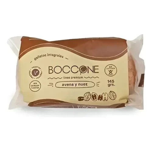 Producto - Galletitas integrales avena y nuez 145grs BOCCONE