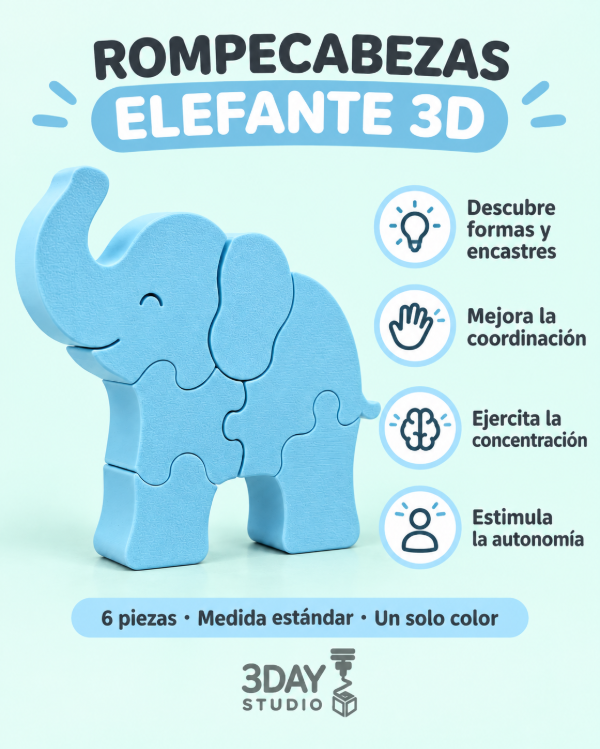 Producto - Rompecabeza Elefante - 0