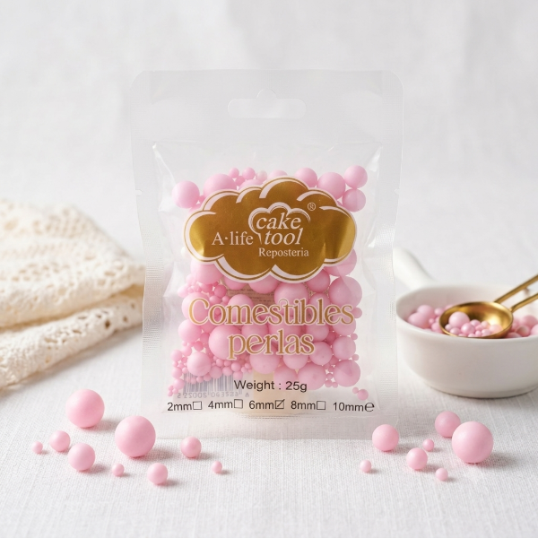 Producto - Mix perlas rosa 25gr