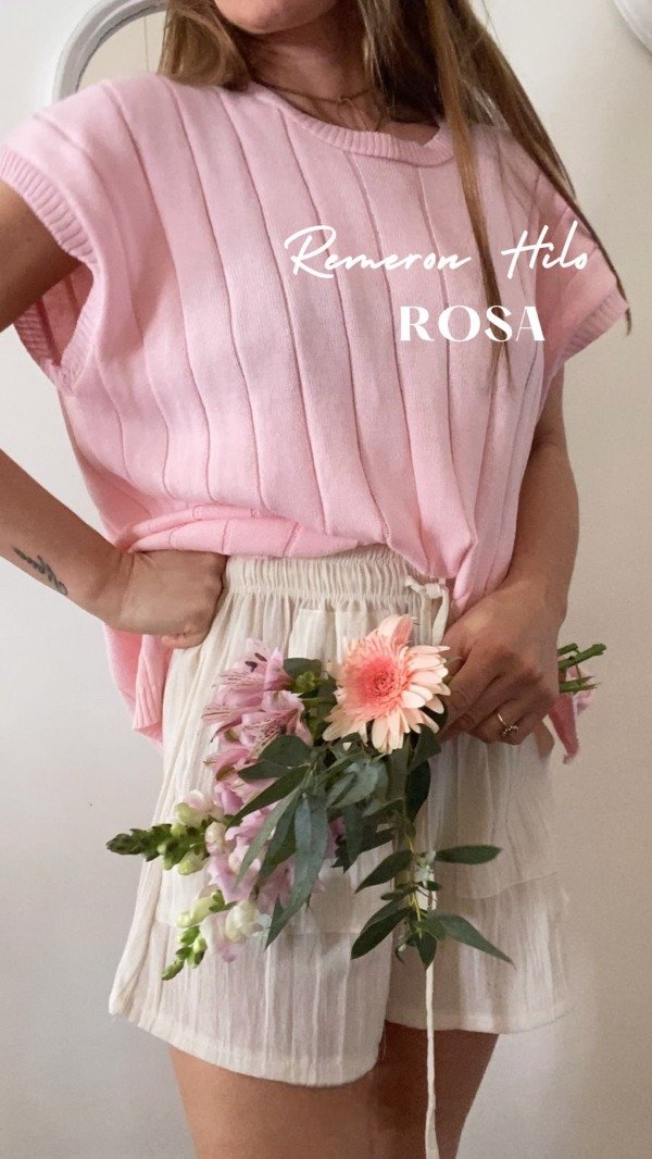 Producto - Remeron de hilo Rosa