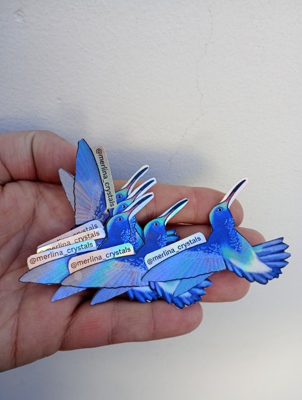Producto - Sticker colibrí holográfico