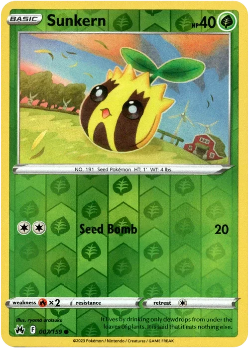 Producto - Sunkern - 007/159 - Crown Zenith - Reverse Holo
