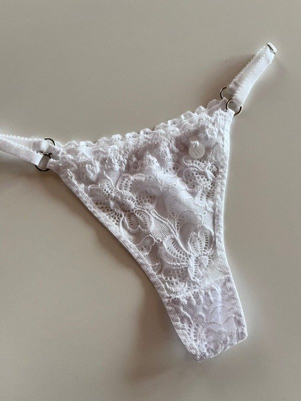 Producto - Colaless de puntilla Blanco Floreada