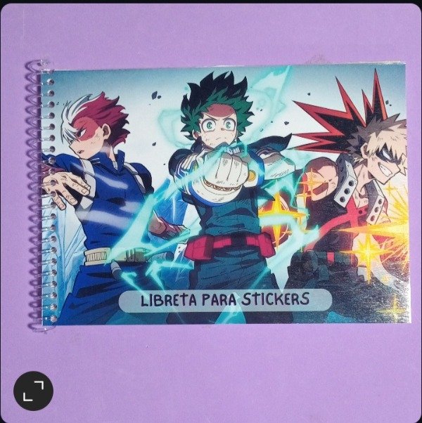 Producto - Libreta para stickers Boku no Hero