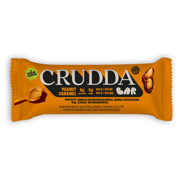 Producto - Barra proteica VEGANA sabor Caramel x40gr - Crudda
