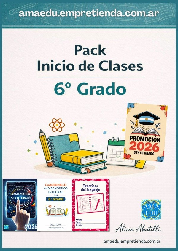 Producto - SEXTO GRADO - Pack INICIO DE CLASES, CUADERNILLOS DE REPASO y más
