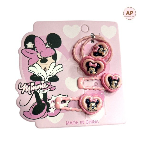 Producto - SET COLITAS Y HEBILLAS MINNIE - 2070