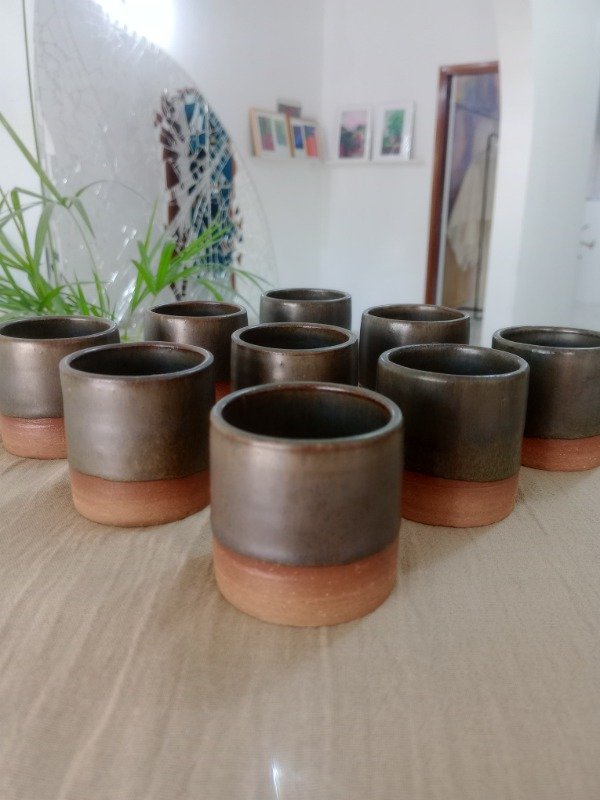 Producto - Pocillos negros x4 - Nuda Cuerpo de Barro