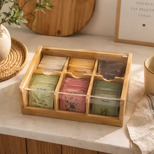 Producto - Caja de Té Madera Clara