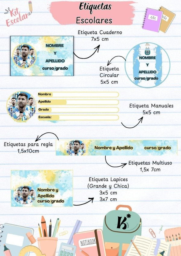 Producto - Kit Escolar - ETIQUETAS - Combo 2