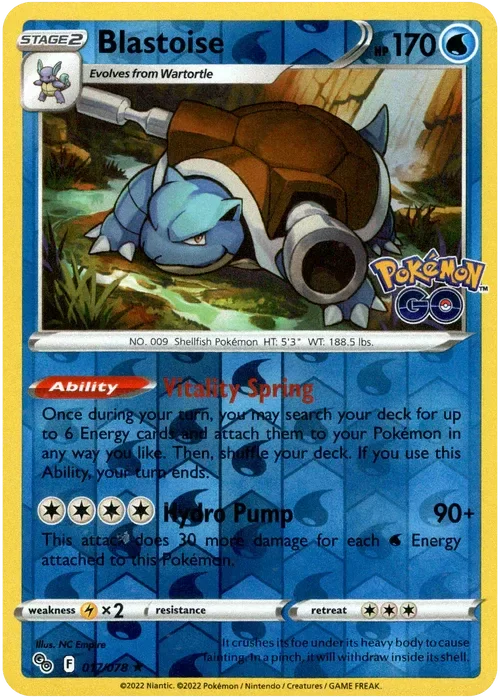 Producto - Blastoise - 017/078 - Pokemon Go - Reverse Holo