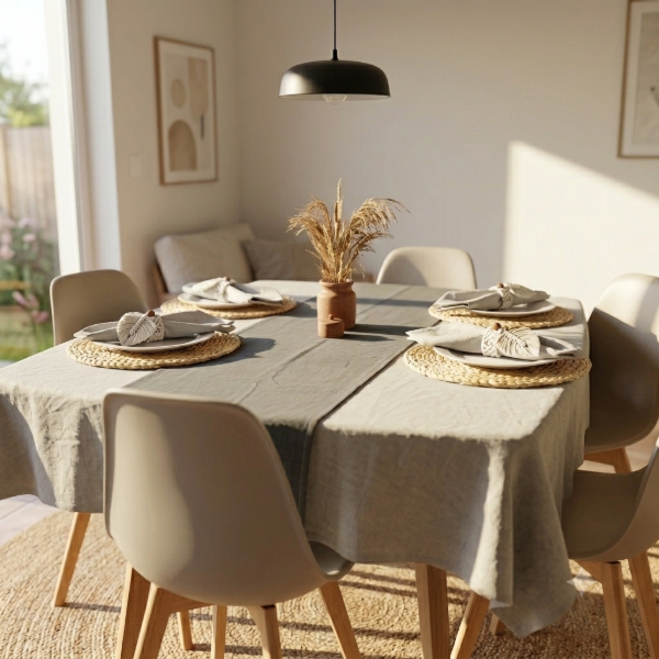 Producto - Set de mesa rectangular mini gris sofisticado