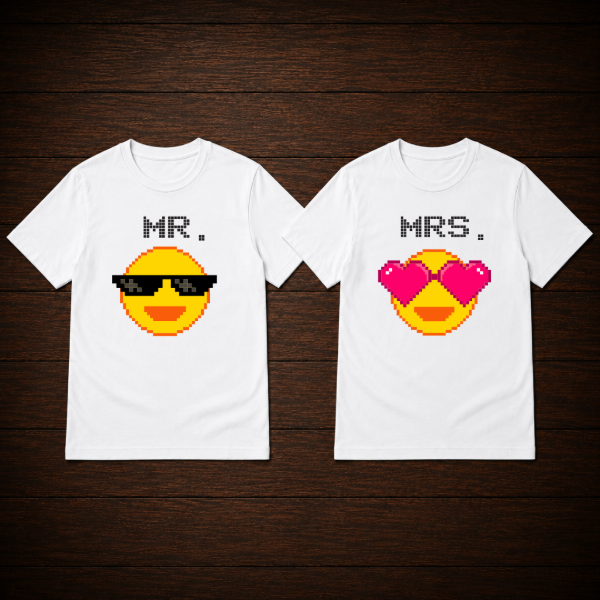 Producto - Remera - Mr y Mrs emoji (diseños dobles) - 0