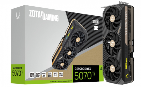 Producto - PLACA DE VIDEO ZOTAC RTX 5070TI 16GB SOLID OC GDDR7