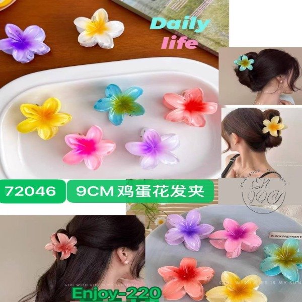 Producto - PACK X 12 BROCHES DE PELO HAWAIANO 9 CM enjoy220