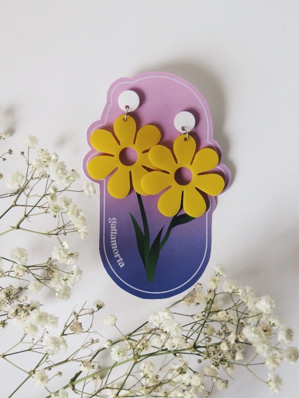 Producto - Aritos FLOR AMARILLA