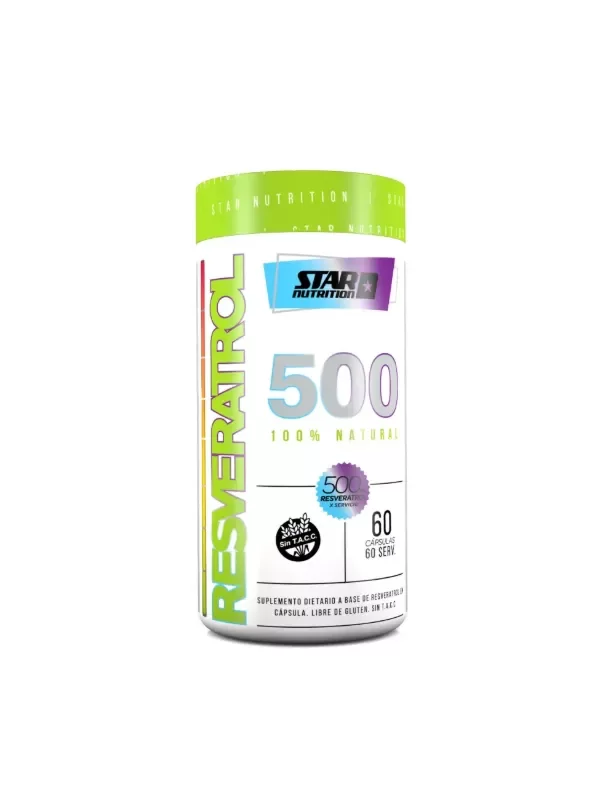 Producto - Resveratrol 500 - 60 Cápsulas STAR NUTRITION