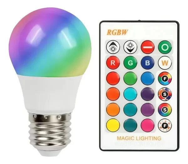 Producto - Lampara Led Luz Rgb Control Remoto 16 Colores