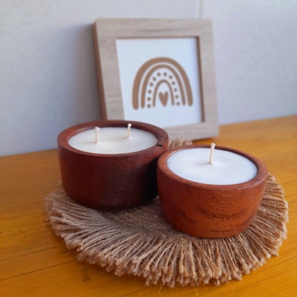 Producto - Vela aromatica de soja Cuenco de algarrobo