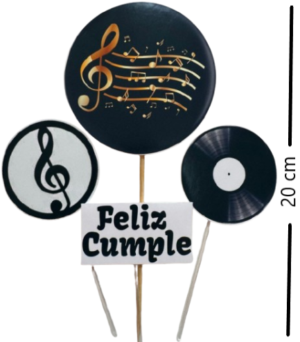 Producto - Set Toppers Música x 1