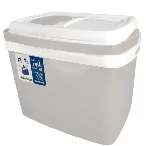 Producto - Conservadora Soprano 32L con acceso superior Blanca y Gris