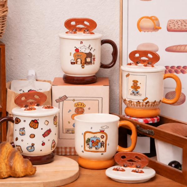 Producto - TASA ALTA DE CERÁMICA CON TAPA SWEET BACKERY XC-M-2327 - 0