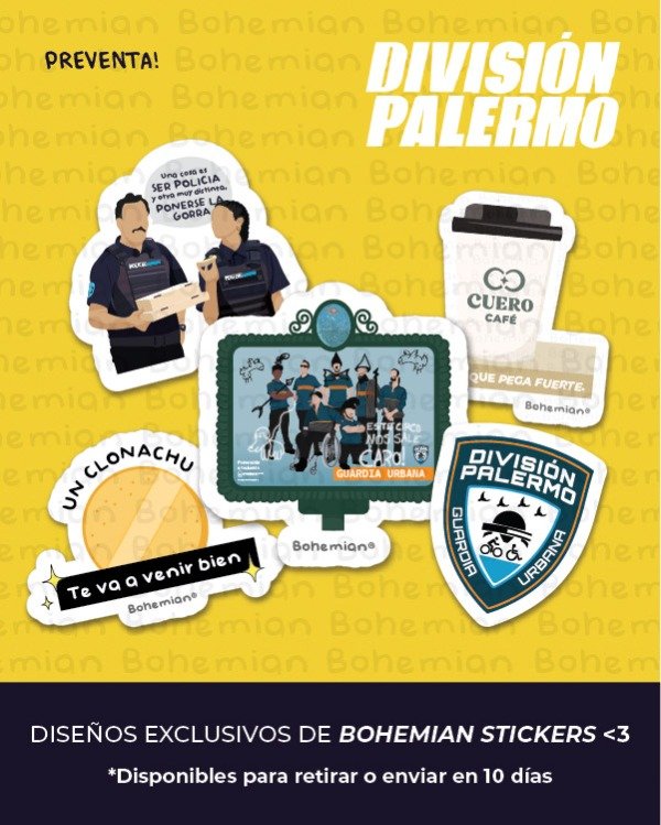 Producto - Pack DIVISION PALERMO x5 stickers - Division Palermo