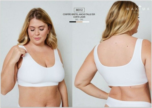 Producto - M312 - Máxima - Corpiño Bretel Ancho Corte Laser XL