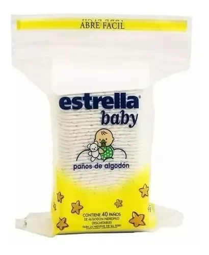 Producto - Paños De Algodon Estrella Baby X 40 U