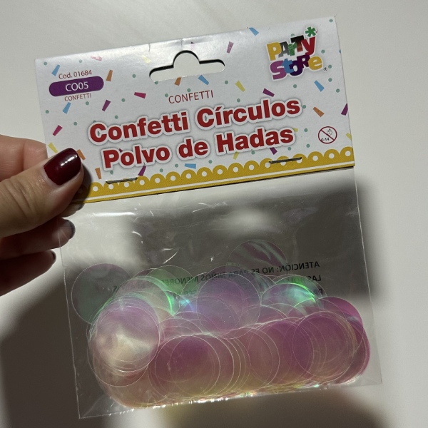 Producto - CONFETTI CIRCULOS POLVO DE HADAS - 15 GR