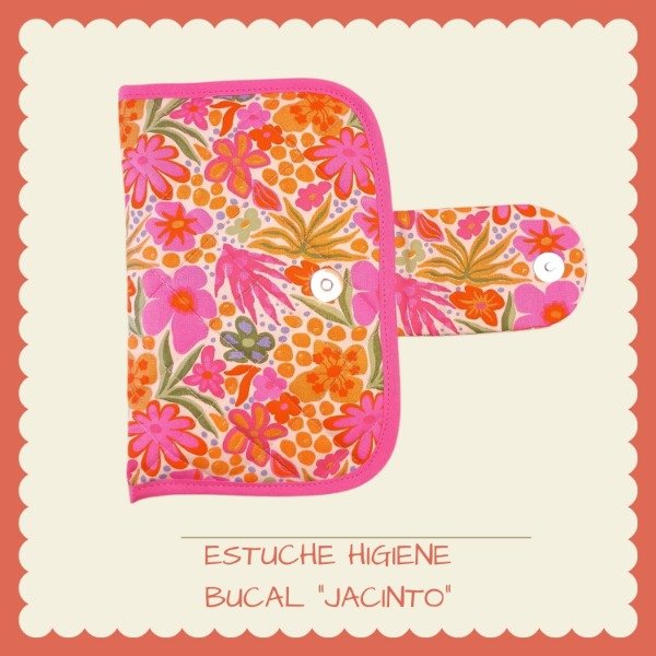 Producto - Neceser Higiene Bucal "Jacinto" Flores Naranja