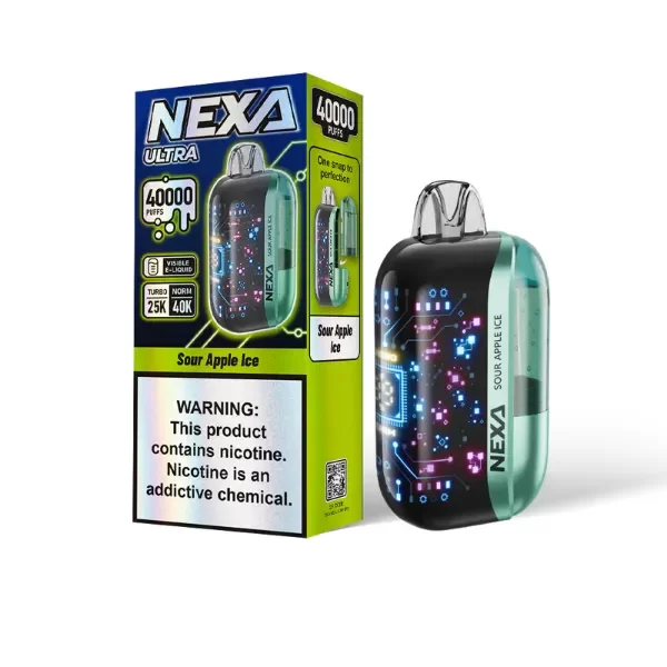 Producto - (POD DESCARTABLE) NEXA 40K ULTRA - SOUR APPLE ICE
