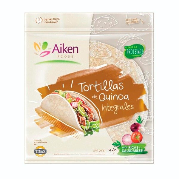 Producto - Tortillas de Quinoa Integrales x 210g AIKEN