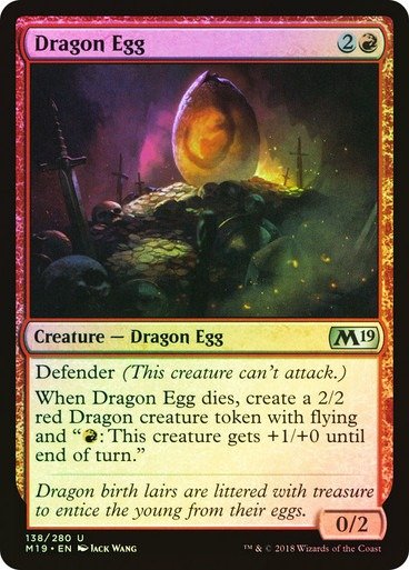 Producto - Dragon Egg Foil  Core Set 2019