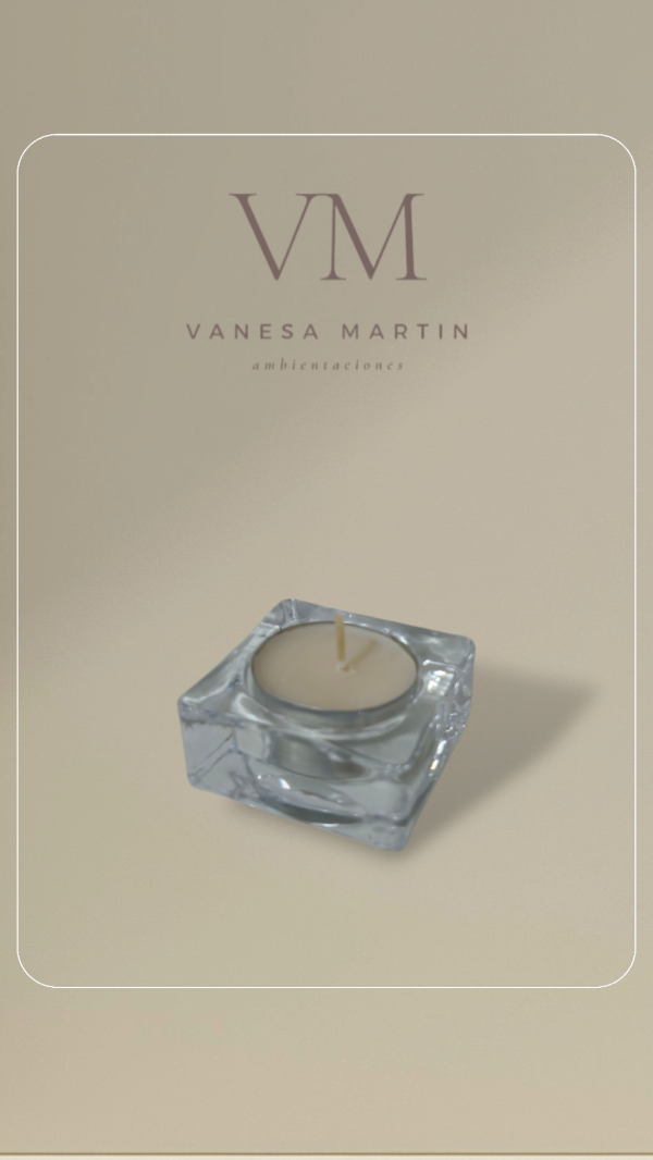Producto - Candelabro vidrio vela de noche (sin vela)