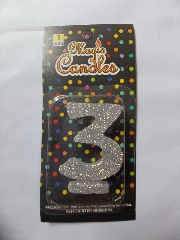 Producto - Vela Gibreada Plata N3