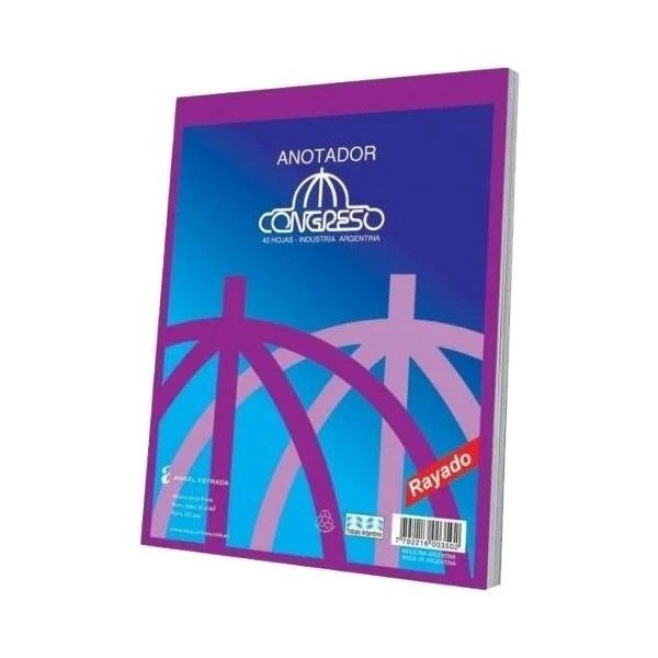 Producto - Anotador Congreso 40 hs rayado