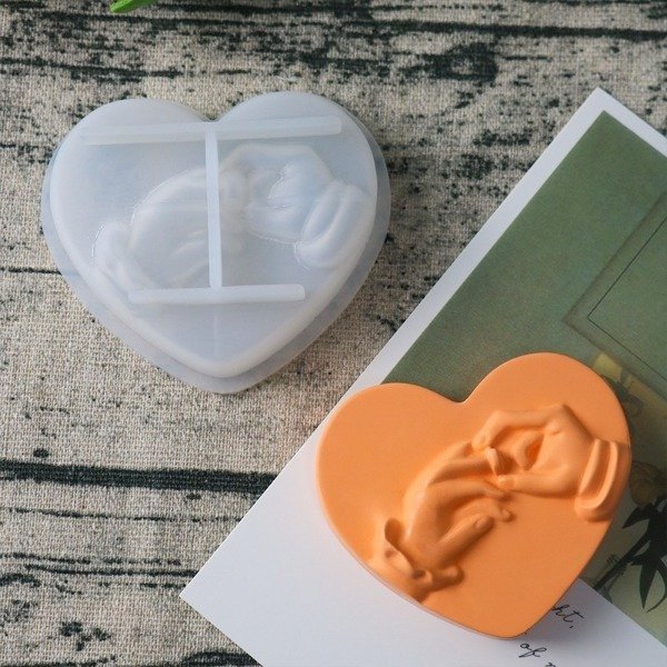 Producto - Molde silicona corazón manos casamiento