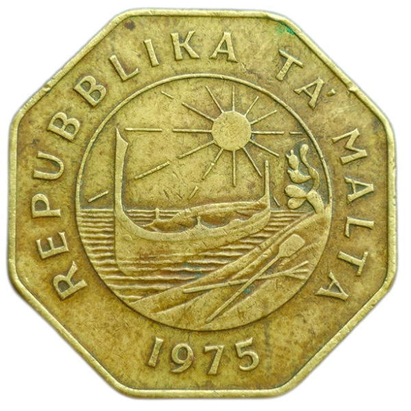 Producto - Malta 25 Cents 1972 (Embarcacion tradicional) Km#29 VF