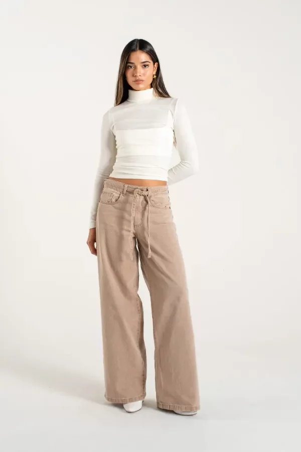 Producto - Wide leg habano con lazo - 1