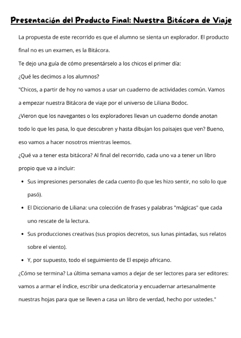 Producto - PROYECTO LILIANA BODOC: Seguir a una autora - 1