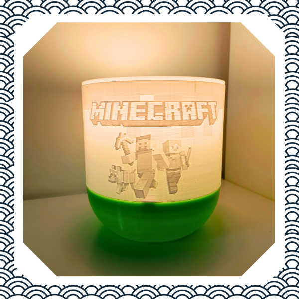 Producto - Velador Minecraft gamer - Lámpara decorativa para escritorio o habitación