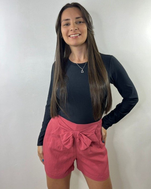 Producto - SHORT TELA LINO CON MOÑO