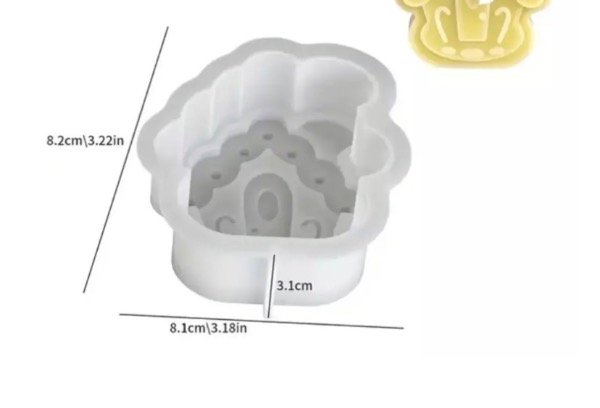 Producto - MOLDE SILICONA CASITA NAVIDEÑA - 1