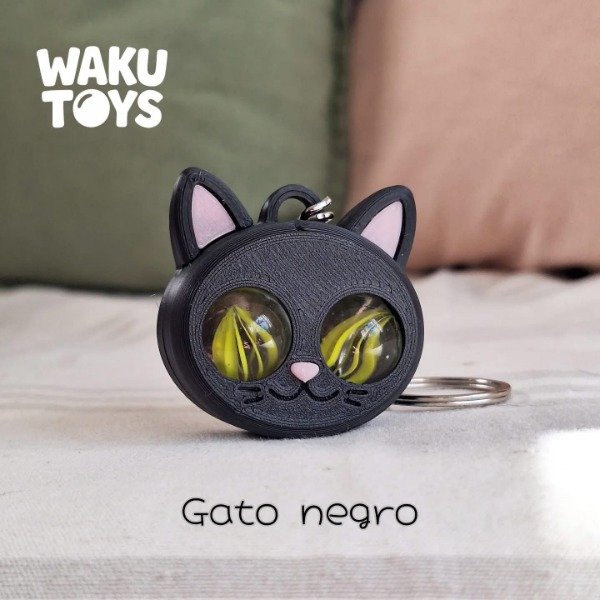 Producto - WAKU LLAVERO GATITO NEGRO