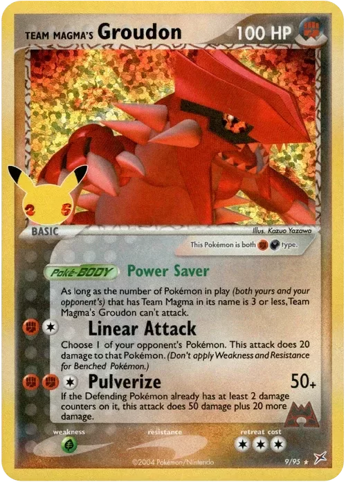 Producto - Team Magma's Groudon (Classic Collection) - 9/95 - Celebrations - Holo