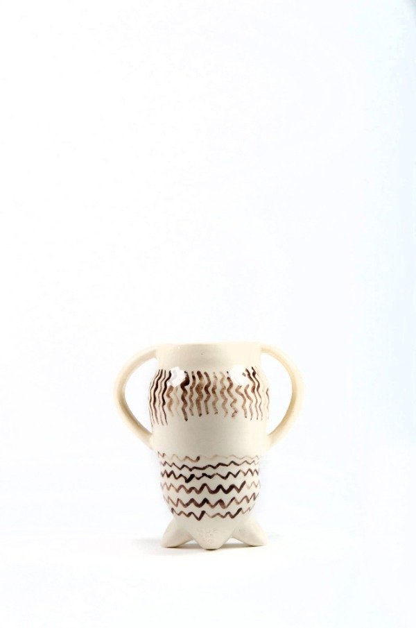 Producto - Jarron Blanco Grafismo - 1